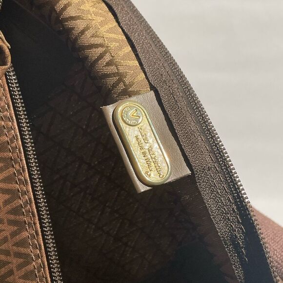 Mario Valentino Travel Boston Bag PVC Leather Brown - Picture 8 of 14